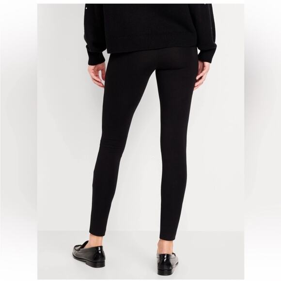 Old Navy black High-Waisted Faux-Leather Fashion Layering Leggings - Picture 3 of 14